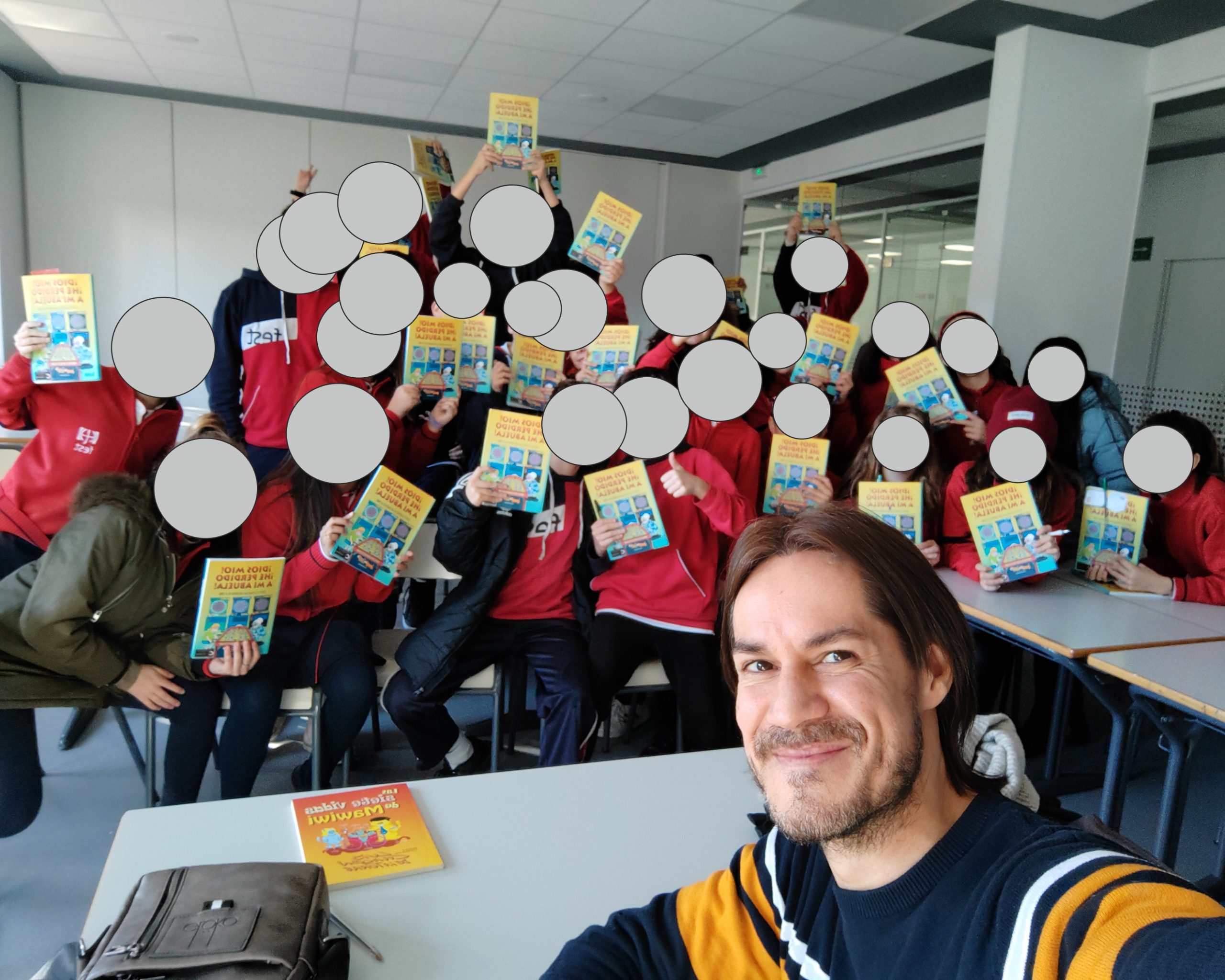 VISITA AL COLEGIO «TRINITARIOS» PARA CHARLAR SOBRE «¡DIOS MÍO HE PERDIDO A MI ABUELA!» (Enero-2023).